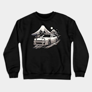 Pimped retro street race car Crewneck Sweatshirt